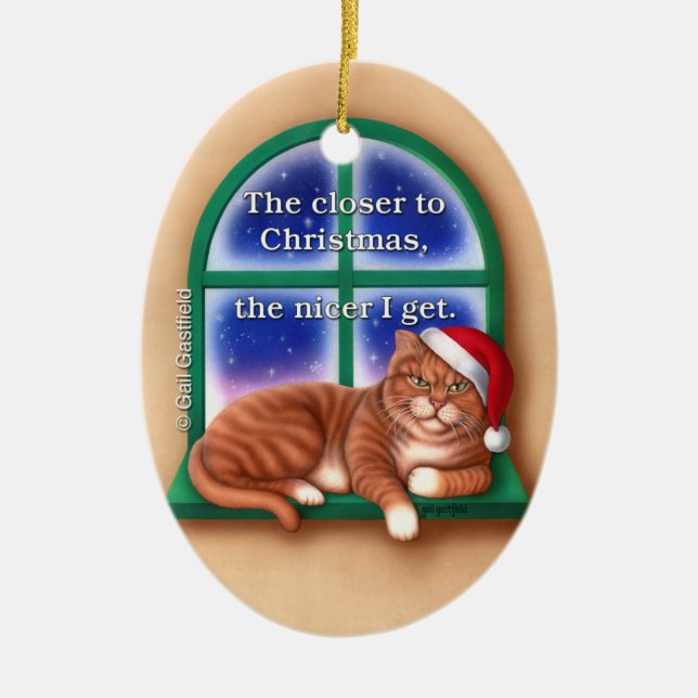 Mais perto dos enfeites de natal (Frente)