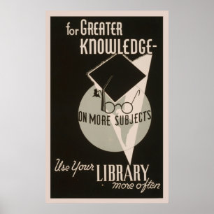 Mais poster vintage 1940 de WPA da biblioteca do
