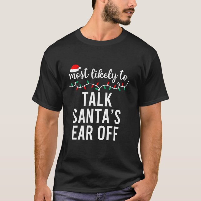 Mais Provável Para Camisas De Natal Que Correspond (Frente)