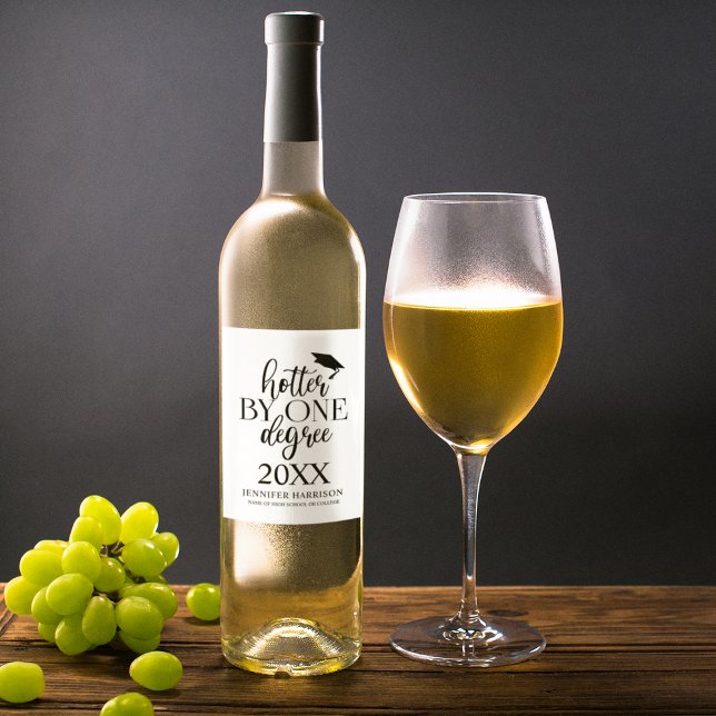 Mais quente em um grau | Rótulo do Vinho de Gradua (Criador carregado)
