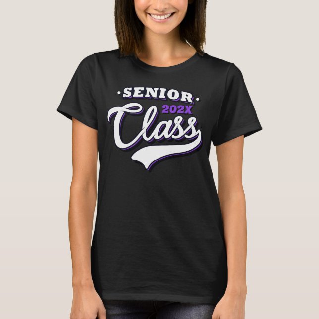 Mais velho Classe de graduação de T-Shirt roxo (Frente)