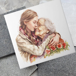 Mais velho Momento Do Dia de as mães / Azulejo De