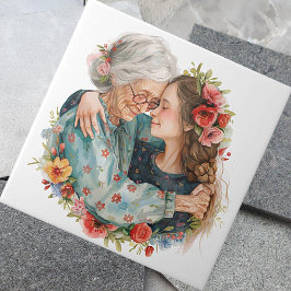 Mais velho Momento Do Dia de as mães / Azulejo De