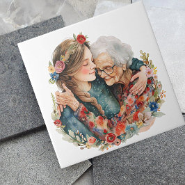 Mais velho Momento Do Dia de as mães / Azulejo De