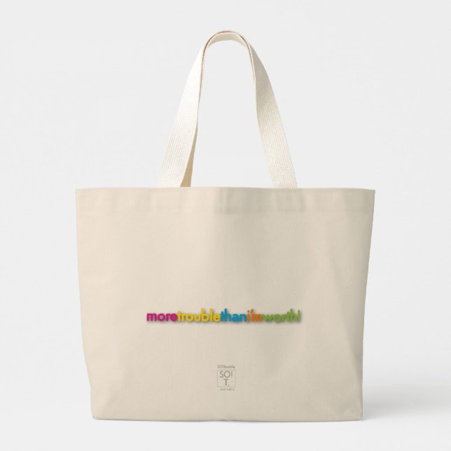 maisproblemasdoquevalhoa! bolsa grande tote (Verso)