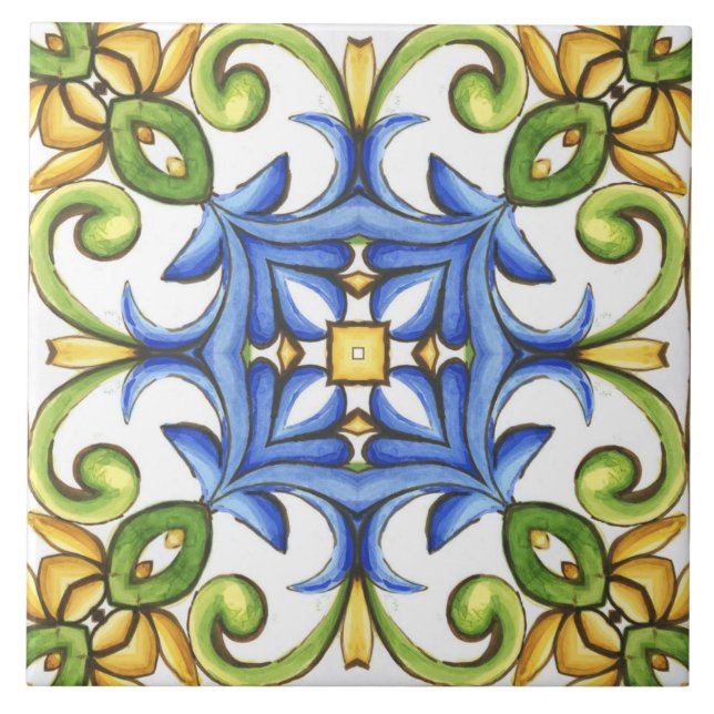 Majálica, azulejos mediterrâneos, (Frente)