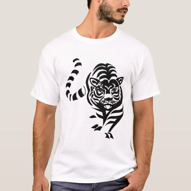Majestade Raiva: Design Tiger T-Shirt (Frente)