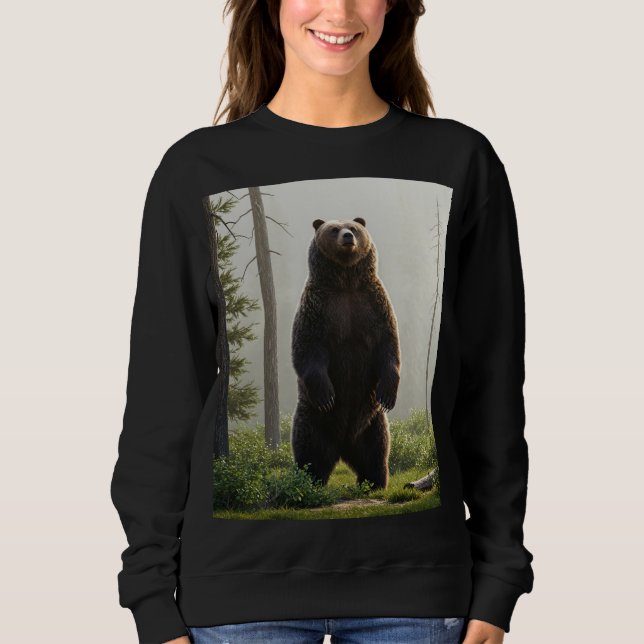 Majestade Selvagem: A Camiseta do Urso Grizzly (Frente)