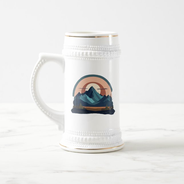 Majestade Serene Mountain: Caneca de cerveja De 22 (Esquerda)