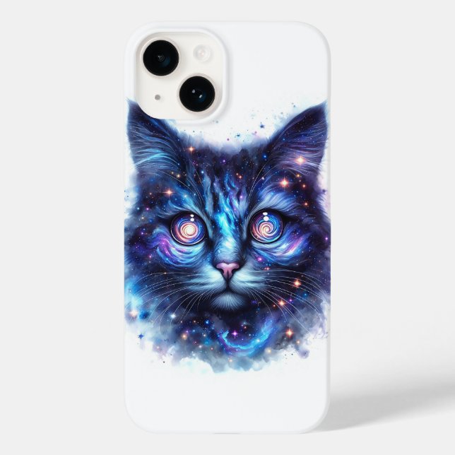 Majestic Cosmic Galaxy Cat - Nebula Space Fantasy  (Verso)