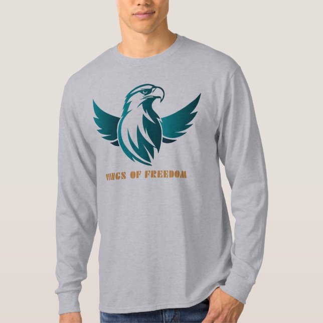 Majestic Eagle Logo T-Shirt - Teal 'Wings of Freed (Frente)