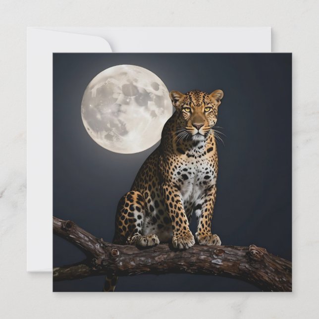 Majestic Leopard and Full Moon Blank (Frente)