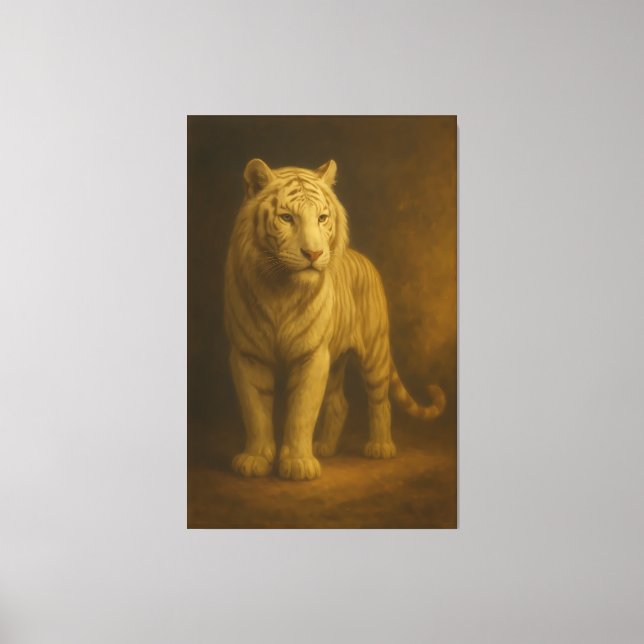 Majestic White Tiger – Fine Art Premium Canvas (Frente)