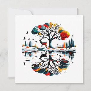 Majestosa estátua na Floresta de inverno de Snowy