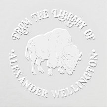 Majestoso Bisão Búfalo Silhueta Biblioteca Livro