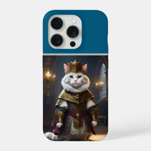 "Majestoso Monarca: O Gato Branco Regal em Túnicas