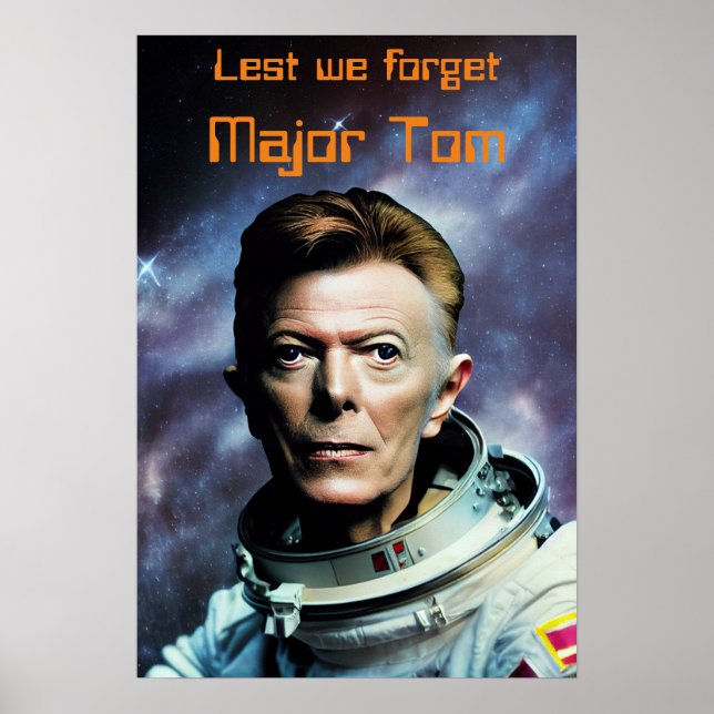 Major Tom Bowie Starman Poster (Frente)