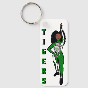 Majorette/ Dancer Chaveiro Verde Tigre Branco A
