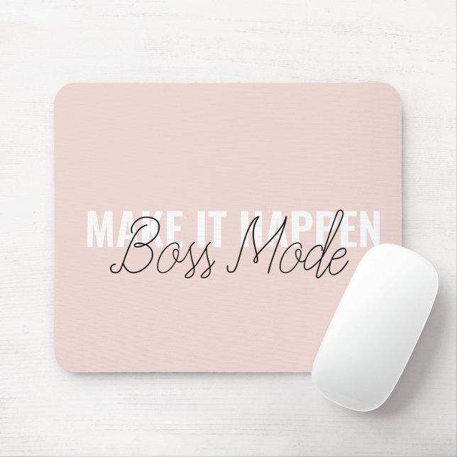 Make It Happen Personalized Mouse Pad – Feminine C (Com mouse)