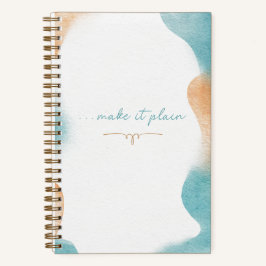 "Make it Plain" Blank Lined Journal with scripture