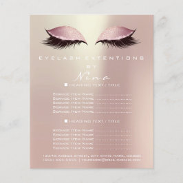 Makeup Artist Beaust Salon Dourado Flyer Rosa