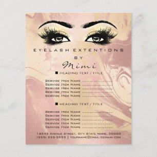 Makeup Artist Beaust Salon Lash Flyer Marble Doura