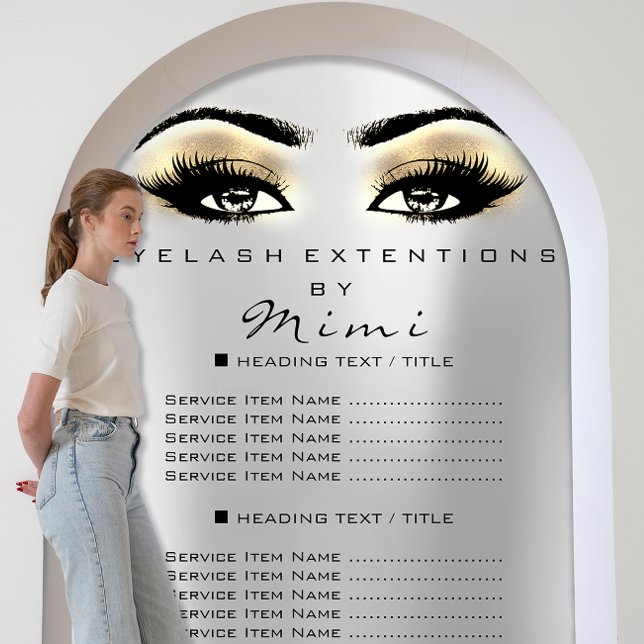 Makeup Artist Beaust Salon Lash Flyer Silver Doura (Makeup Artist Beauty Salon Lash Flyer Silver Gold)