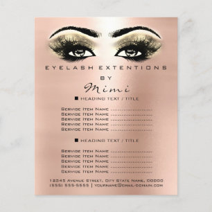 Makeup Artist Beaust Salon Lashes Flyer Rosa Doura