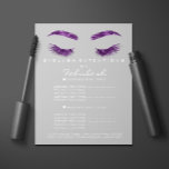 Makeup Artist Beauty Salon Flyer SPA Cinza<br><div class="desc">coleção de salão de beleza de luxo florenceK</div>