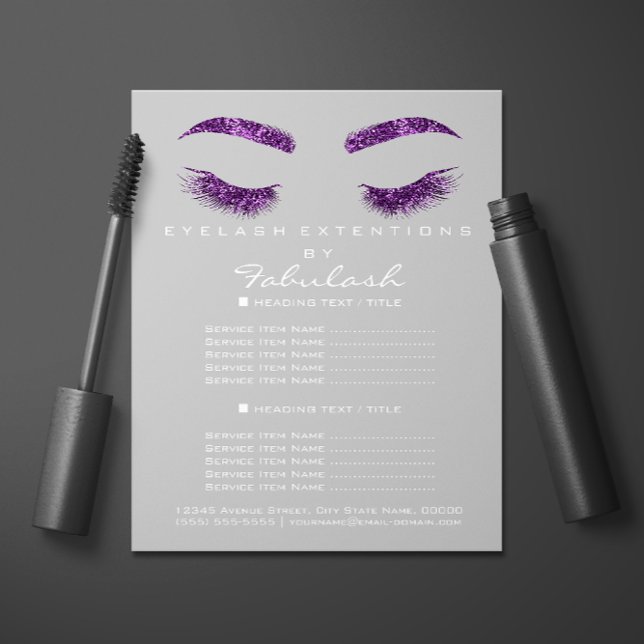 Makeup Artist Beauty Salon Flyer SPA Cinza (Criador carregado)