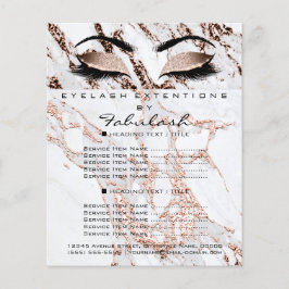 Makeup Artist Beauty Salon Glitter Flyer Marble