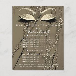 Makeup Artist Beauty Salon Glitter Flyer Marble