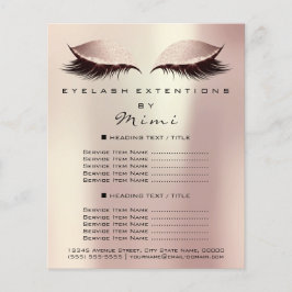 Makeup Artist Beauty Salon Lashes Flyer Rosa Spark