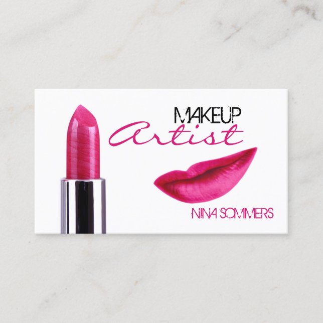 Makeup Artist Cartão de visita (Frente)