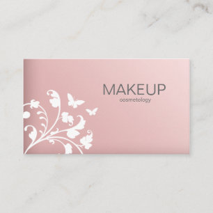 Makeup Artist Cartão de visita Flor Butterfly Ros