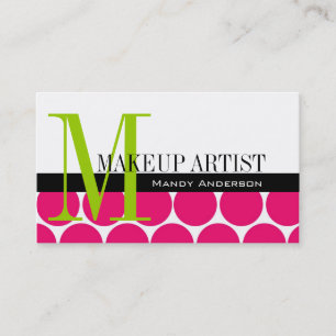 Makeup Artist Cartões de visitas Hot Pink