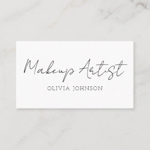 Makeup Artist Cartões de visitas   Script de assin