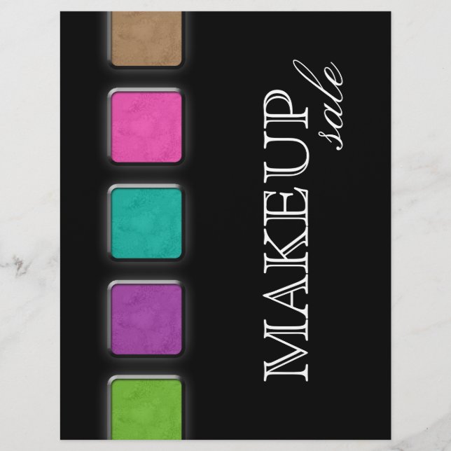 Makeup Artist Flyer Salon Colorful Paleta (Frente)