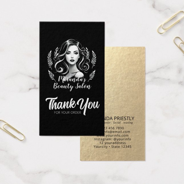 Makeup Artist Hair Stylist Modern Package Inserir (Escritótio)