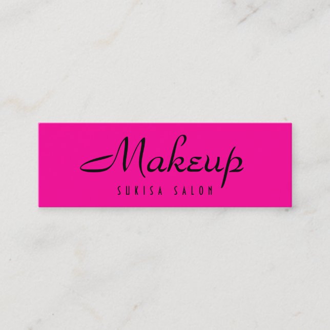 Makeup Artist Hot Pink Skinny Cartões de visitas (Frente)