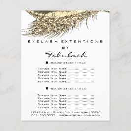 Makeup Artist Lash White Flyer Dourado 1 Preços Pá