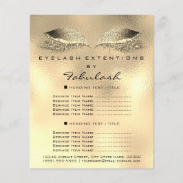 Makeup Artist Lashes Ouro Folheto 1 Página Preços
