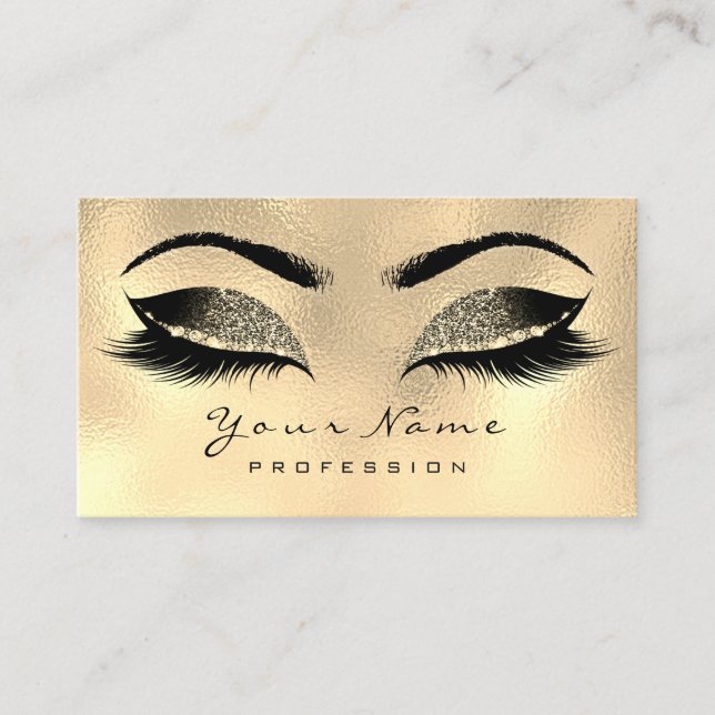 Makeup Artist Lashes Sepia Cartão de Compromisso D (Frente)