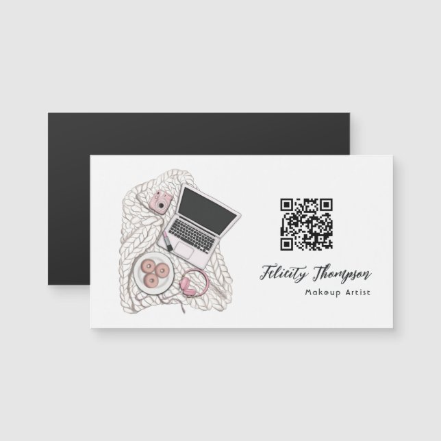 Makeup Artist QR Code (Frente/Verso)