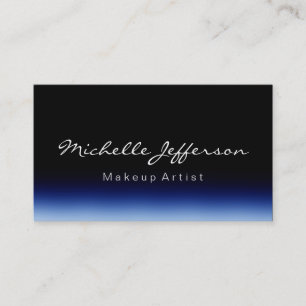 Makeup Artist Script Black Blue Cartão de visita