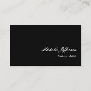 Makeup Artist Script Black Cartão de visita