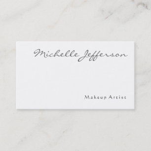 Makeup Artist Script Black White Cartão de visita
