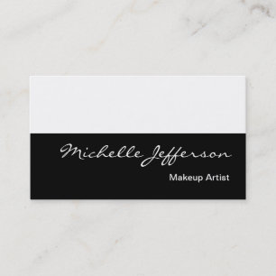 Makeup Artist Script Black White Cartão de visita