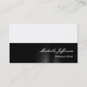 Makeup Artist Script White Black Cartão de visita