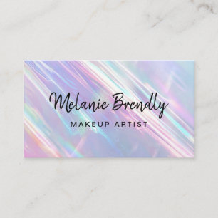 Makeup Artist Trendy Holographic Cartão de visita